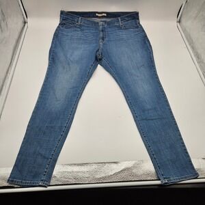 Levis 721 High Rise Skinny Jeans Womens 22W Medium Wash Blue Denim Stretch 0934